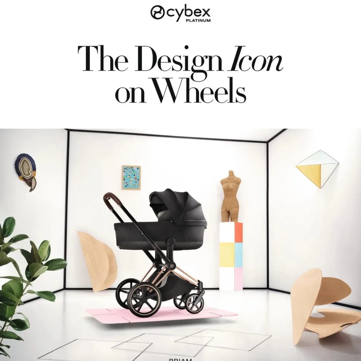 Cybex Priam Style Fold Cot (2026) - Peach Pink