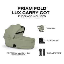 Cybex Priam Style Fold Cot (2026) - Sage Green