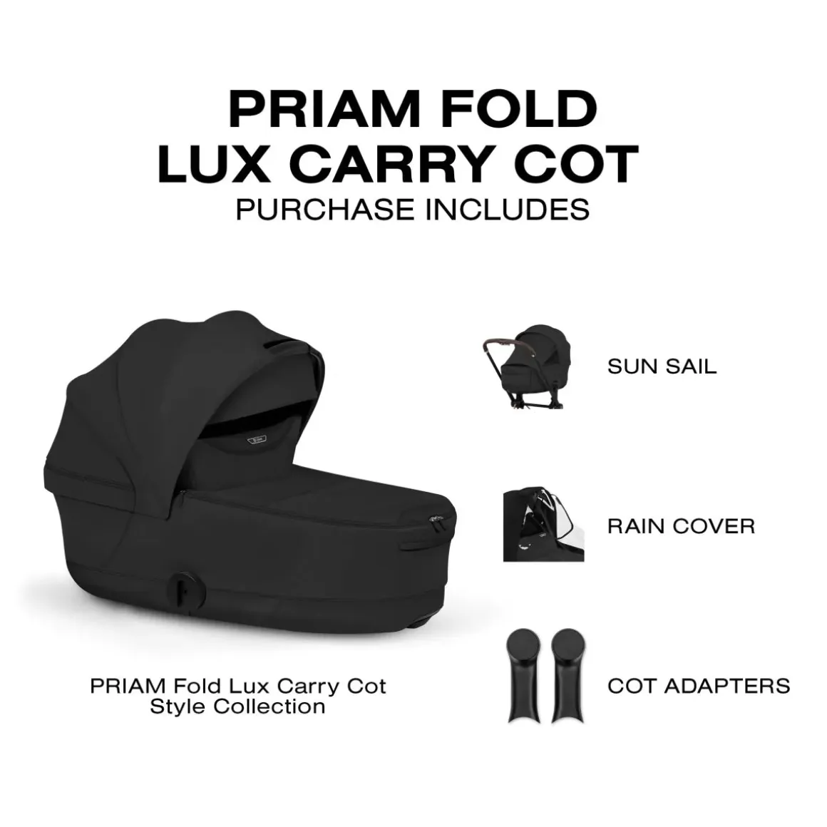 Cybex Priam Style Fold Cot (2026) - Sepia Black