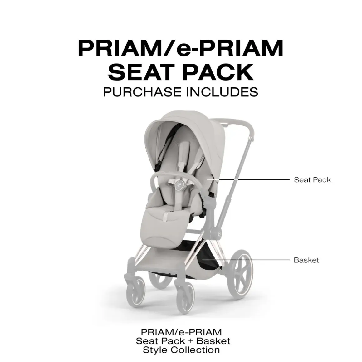 Cybex Priam Style Seat Pack (2026) - City Grey