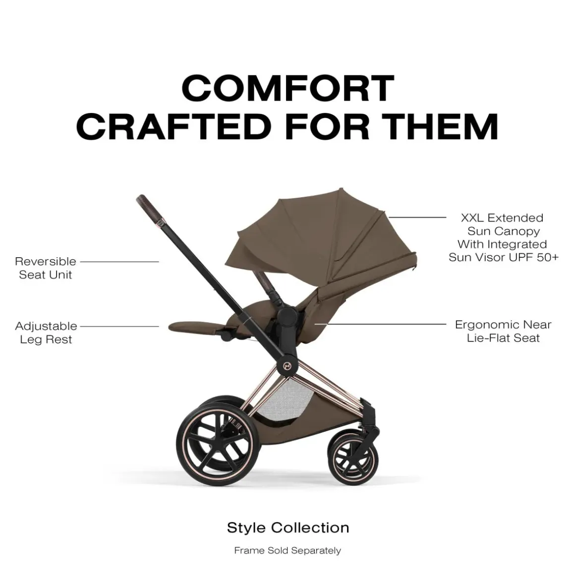Cybex Priam Style Seat Pack (2026) - Coconut Brown