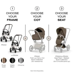 Cybex Priam Style Seat Pack (2026) - Coconut Brown