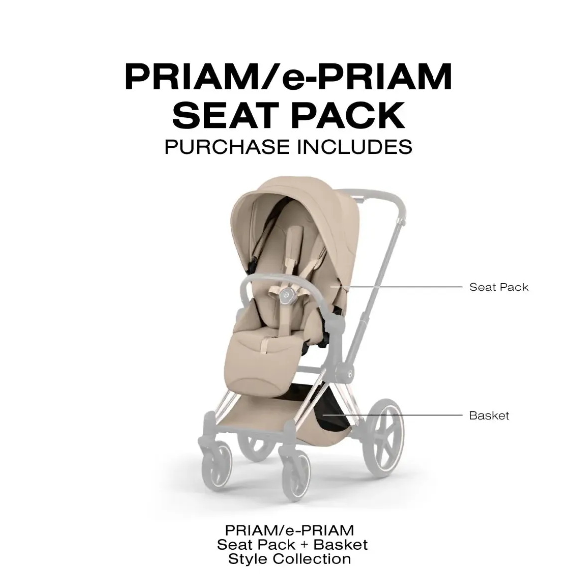 Cybex Priam Style Seat Pack (2026) - Cozy Beige