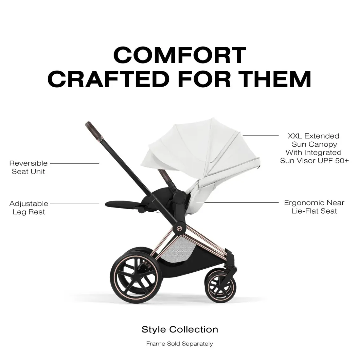 Cybex Priam Style Seat Pack (2026) - Off White