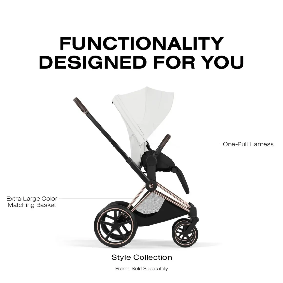 Cybex Priam Style Seat Pack (2026) - Off White