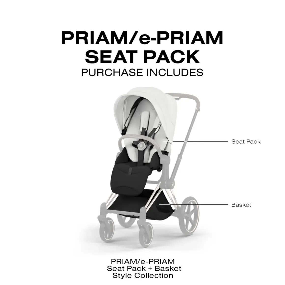 Cybex Priam Style Seat Pack (2026) - Off White