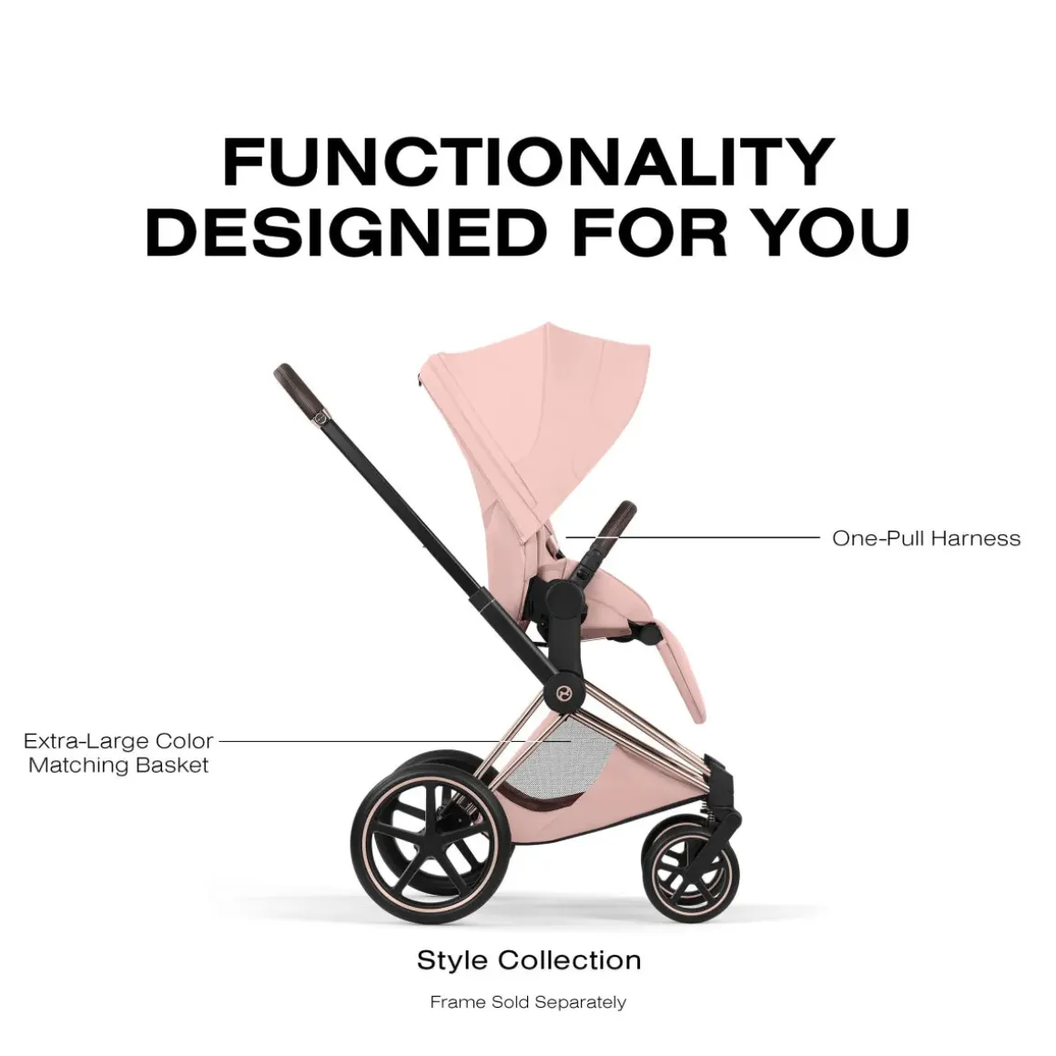 Cybex Priam Style Seat Pack (2026) - Peach Pink