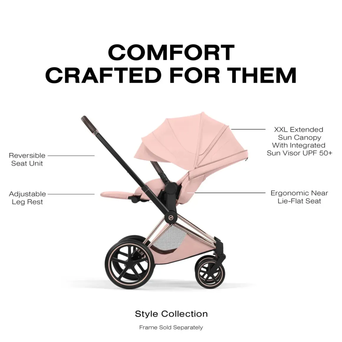 Cybex Priam Style Seat Pack (2026) - Peach Pink
