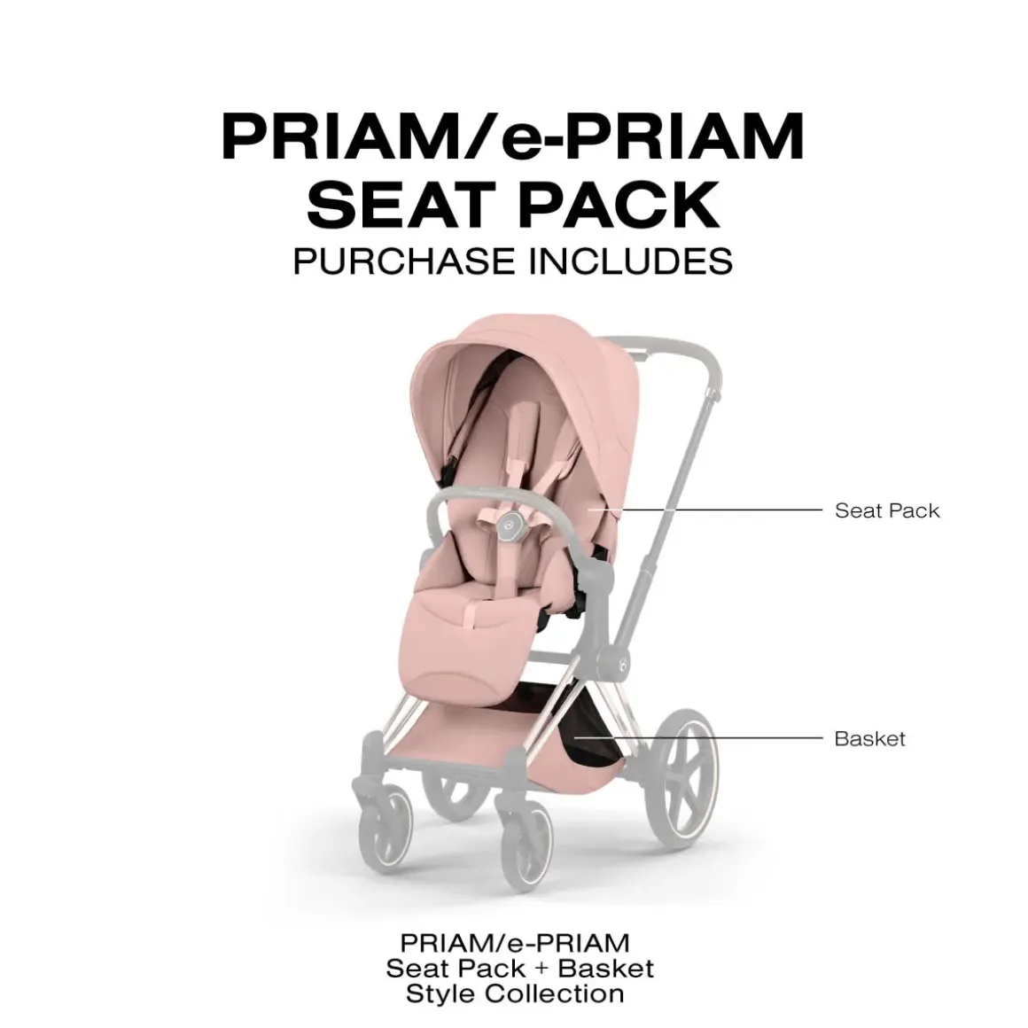 Cybex Priam Style Seat Pack (2026) - Peach Pink