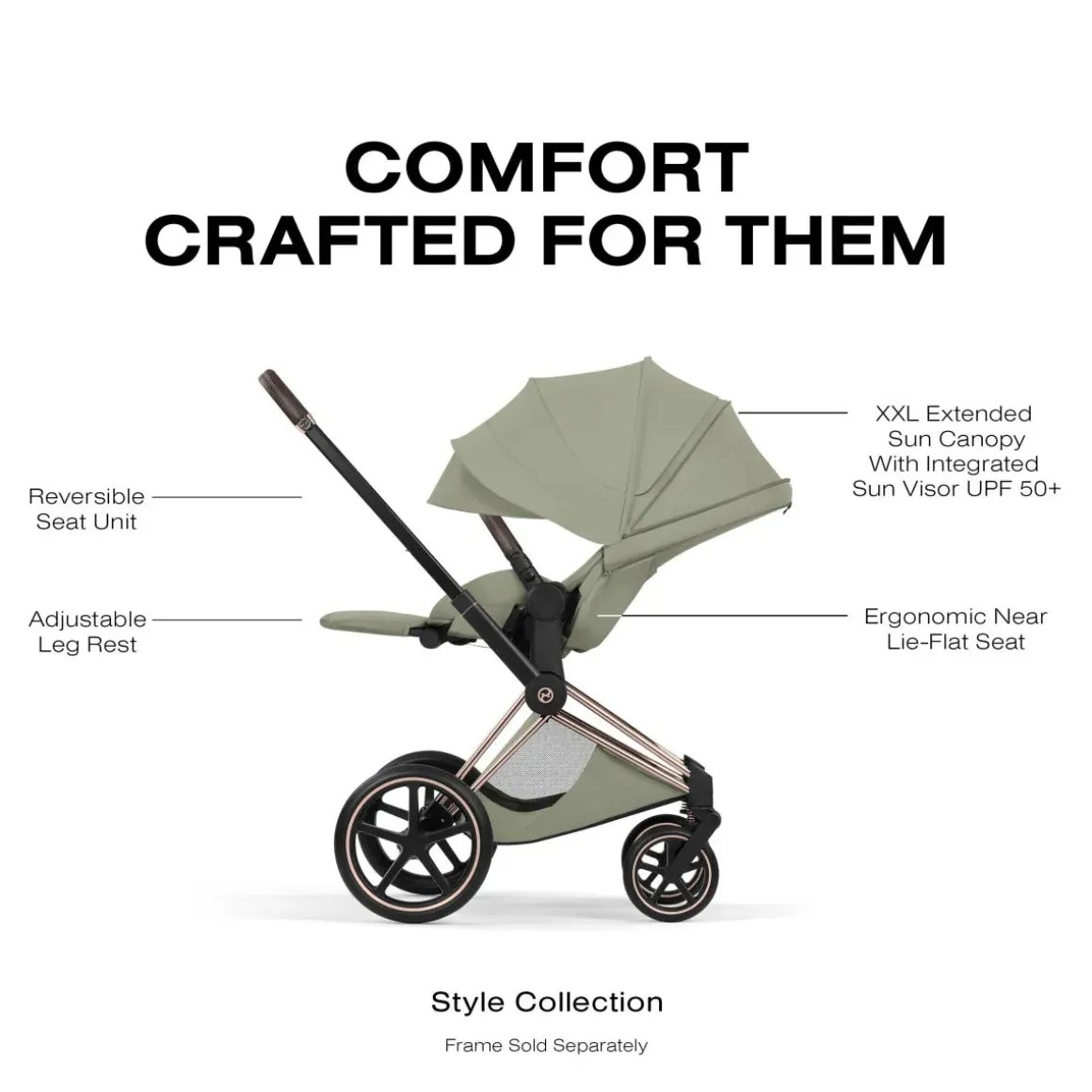 Cybex Priam Style Seat Pack (2026) - Sage Green