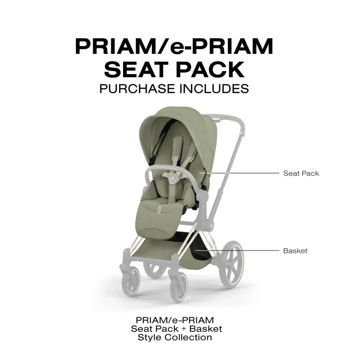 Cybex Priam Style Seat Pack (2026) - Sage Green