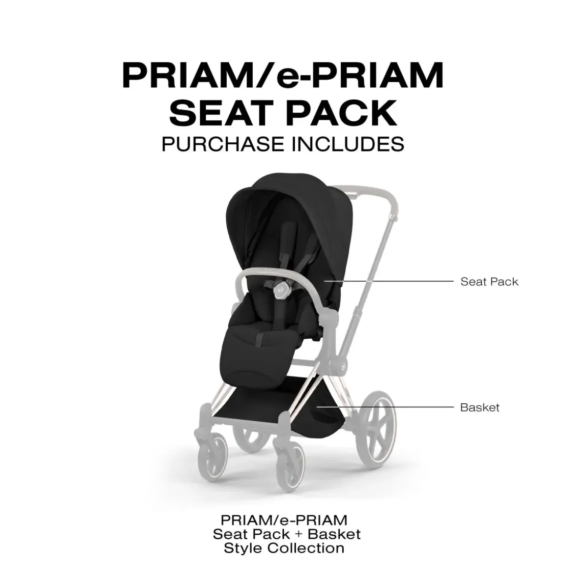 Cybex Priam Style Seat Pack (2026) - Sepia Black
