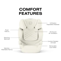 Cybex Solution T High-Back Booster Car Seat - Off-White