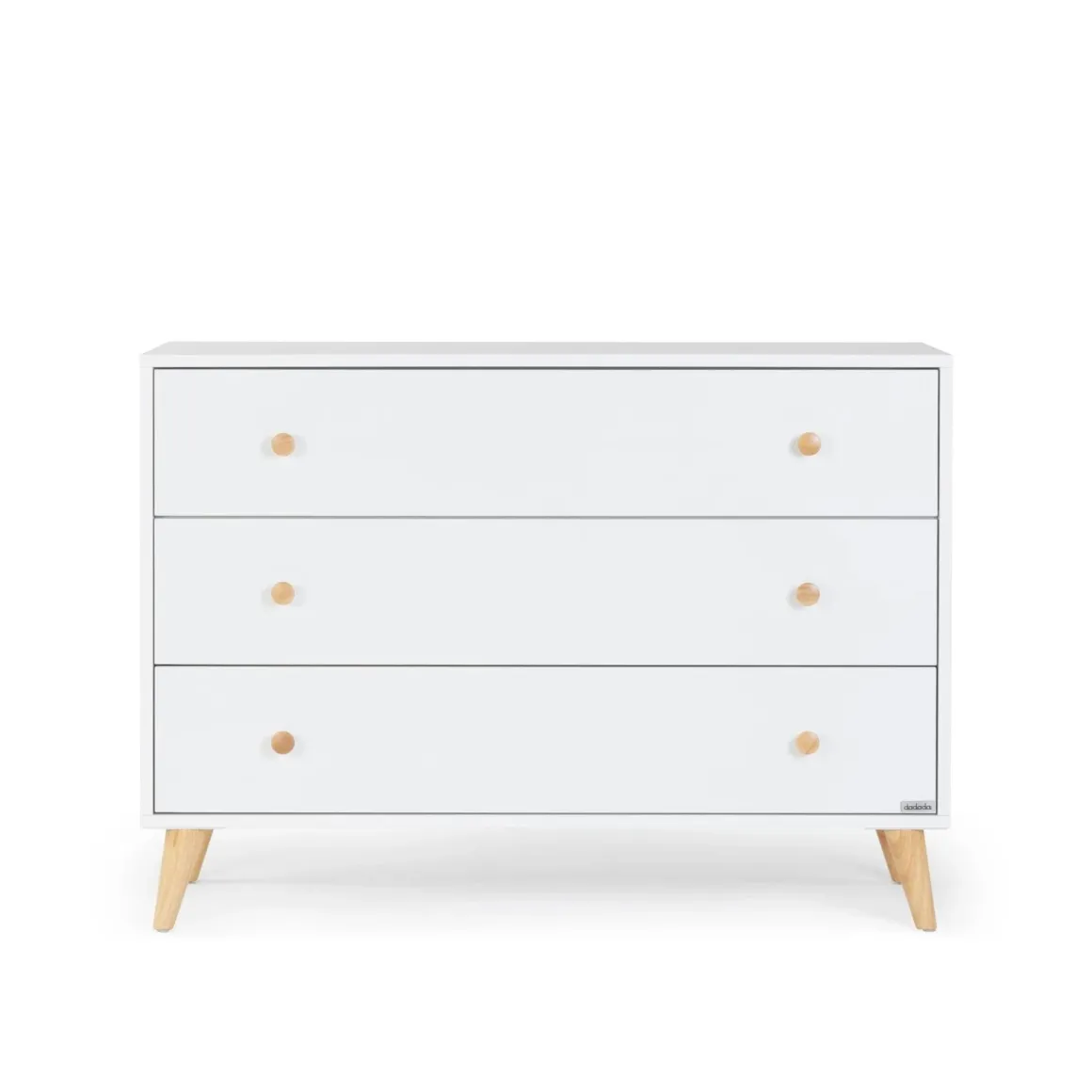 dadada Austin 3-Drawer Dresser - White / Natural