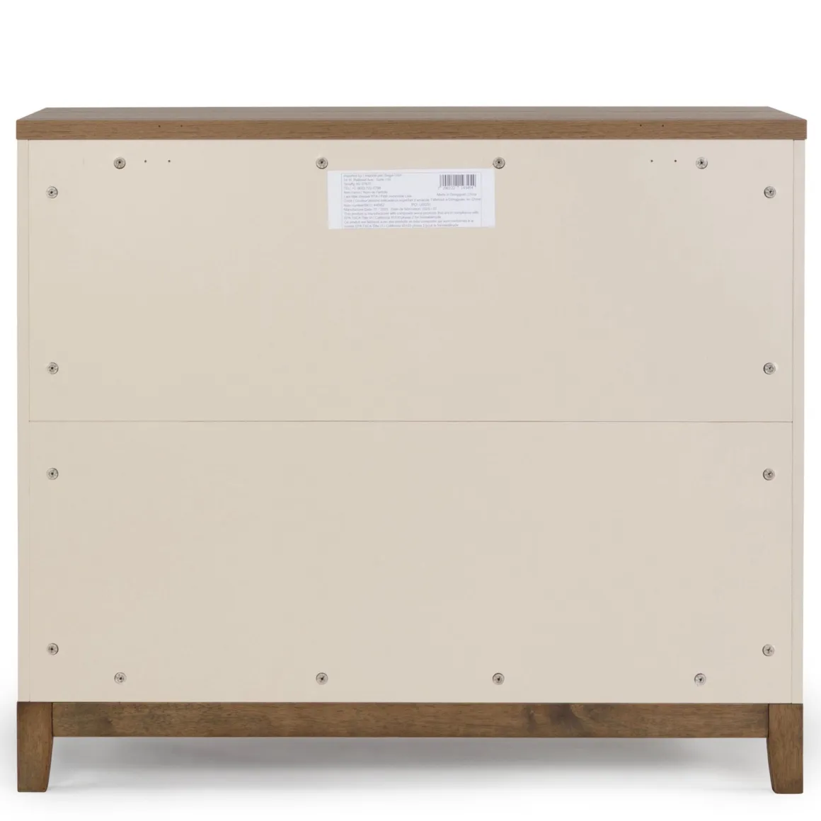 dadada Lala Little 3-Drawer Dresser - Almond Milk / Walnut