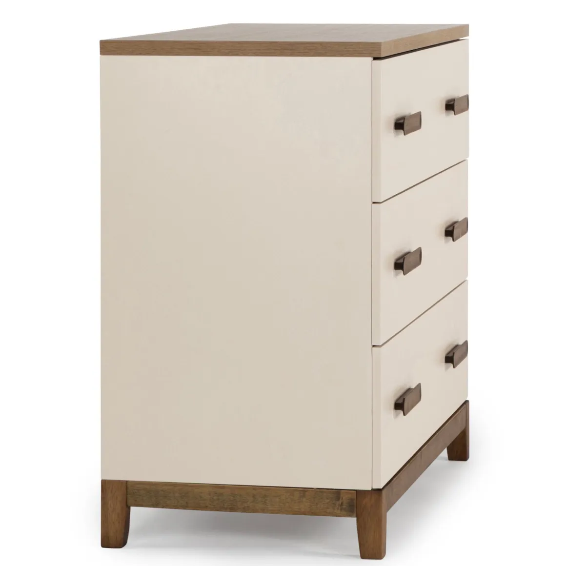 dadada Lala Little 3-Drawer Dresser - Almond Milk / Walnut