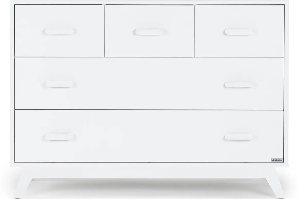 dadada Soho 5-Drawer Dresser - All White
