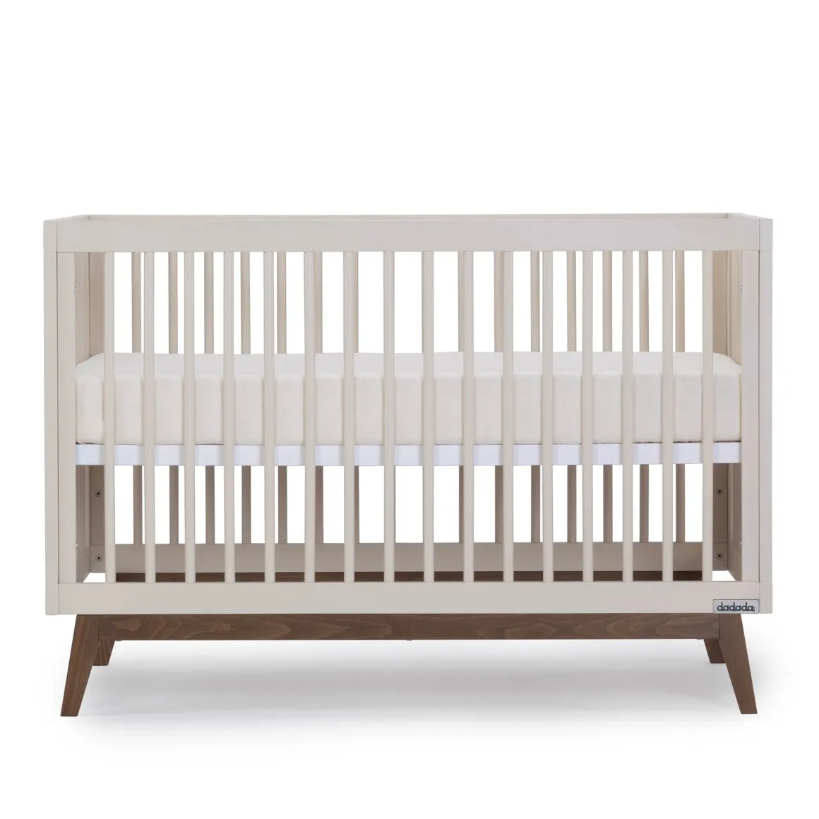 dadada Soho 3-in-1 Convertible Crib - Almond Milk / Walnut