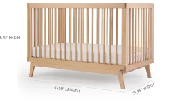 dadada Soho 3-in-1 Convertible Crib - Natural