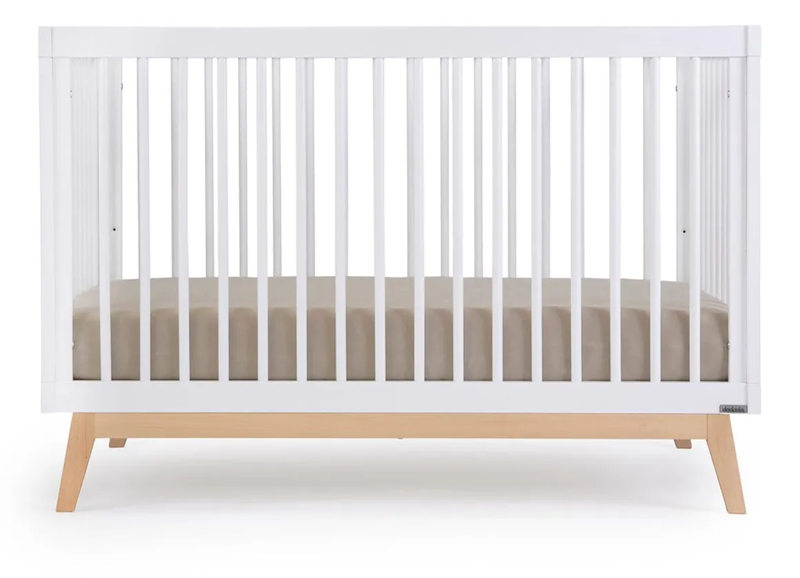 dadada Soho 3-in-1 Convertible Crib - White/Natural