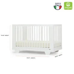 dadada Spirit 8-in-1 Convertible Crib - White