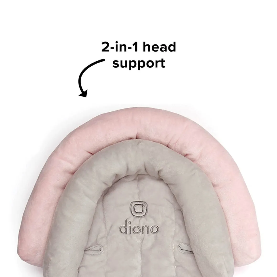 Diono Cuddle Soft 2-in-1 Head Support - Gray / Pink