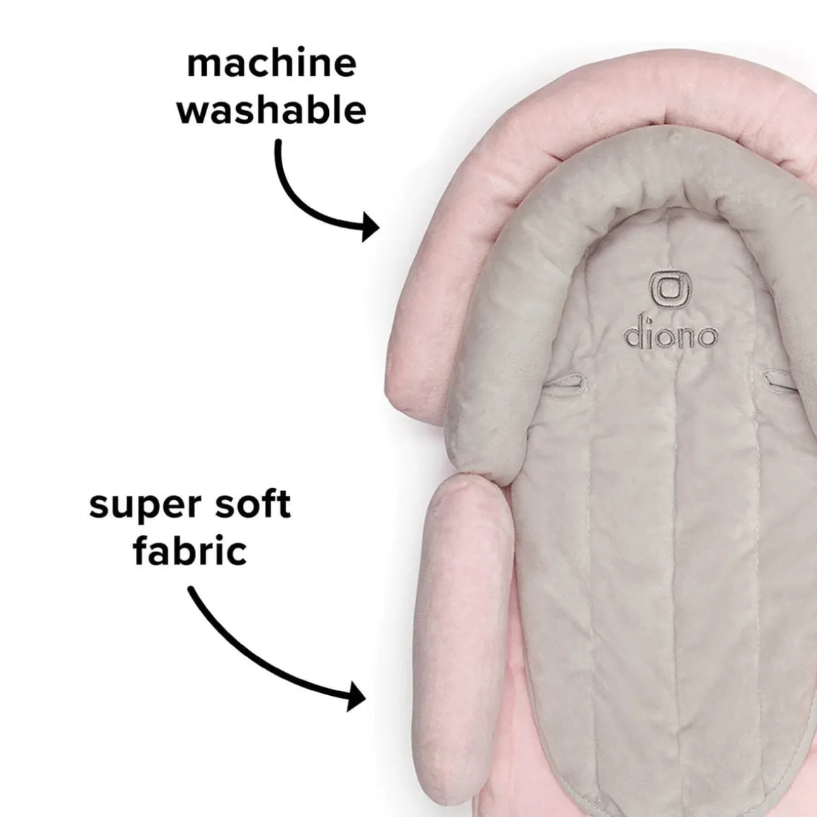 Diono Cuddle Soft 2-in-1 Head Support - Gray / Pink