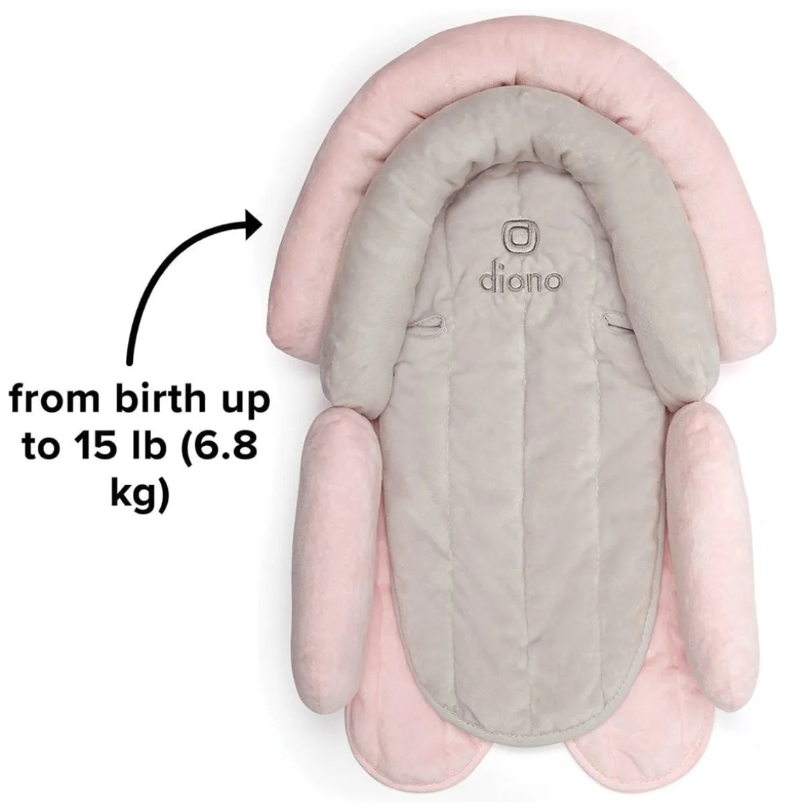 Diono Cuddle Soft 2-in-1 Head Support - Gray / Pink