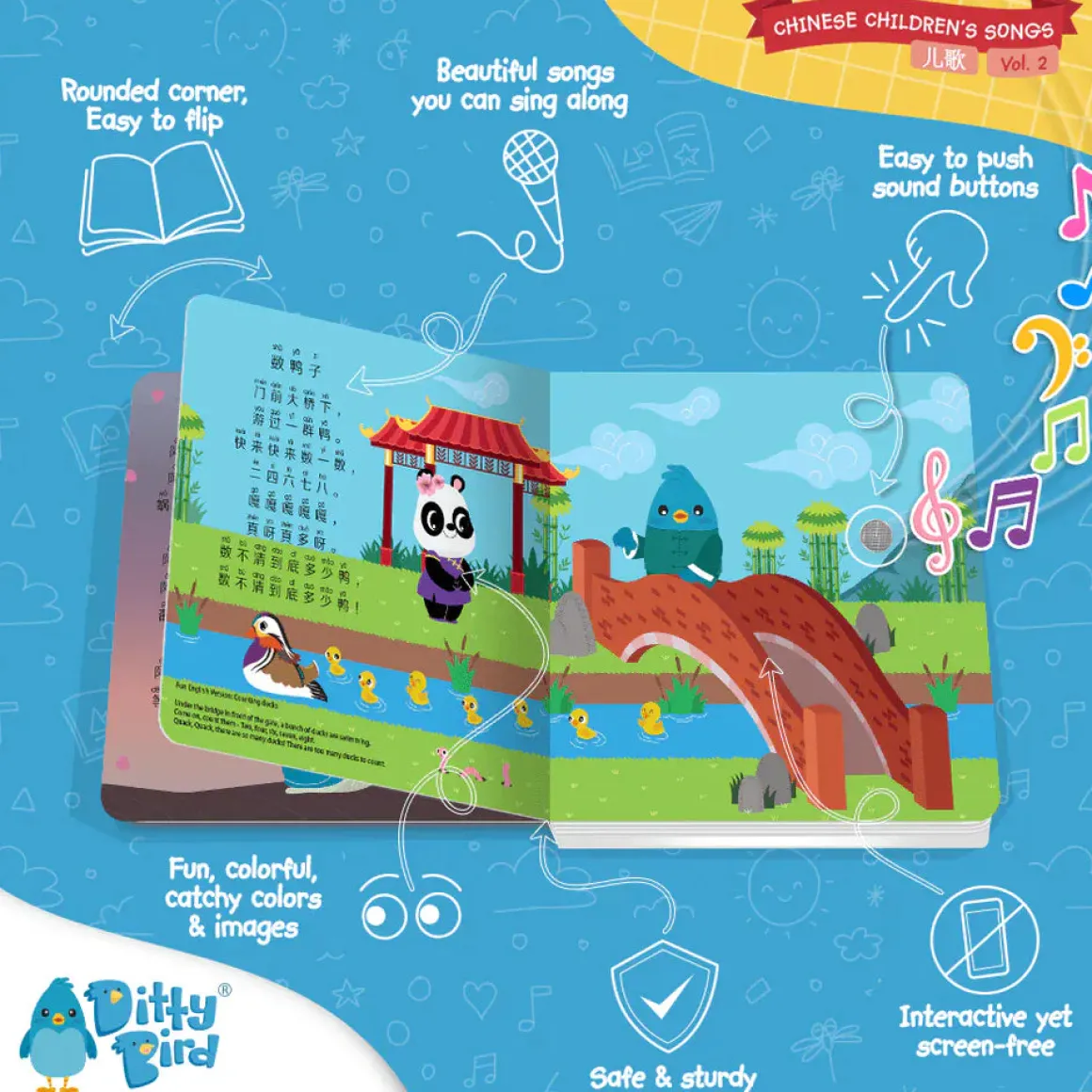 Ditty Bird Musical Books - Chinese Songs Vol 2