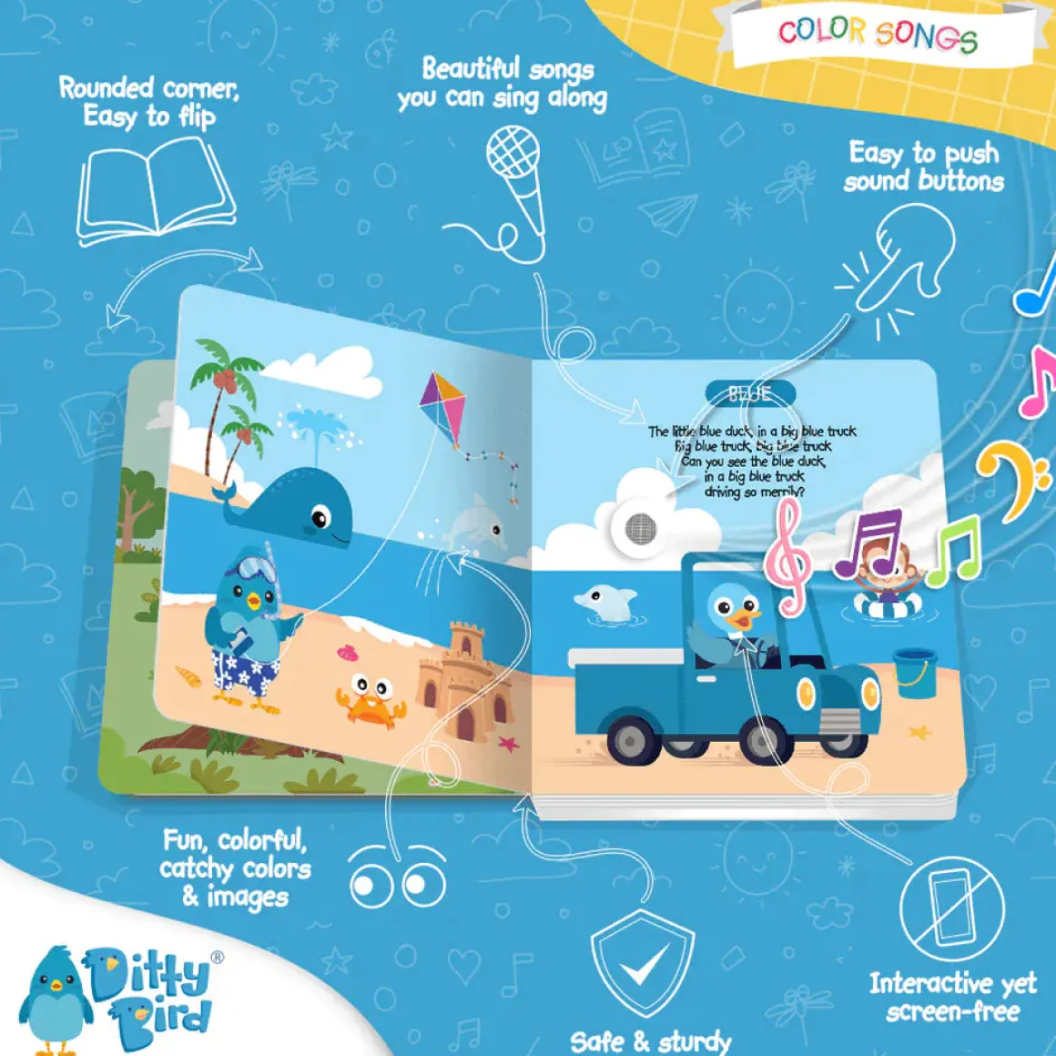 Ditty Bird Musical Books - Color Songs