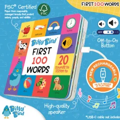 Ditty Bird Musical Books - First 100 Words