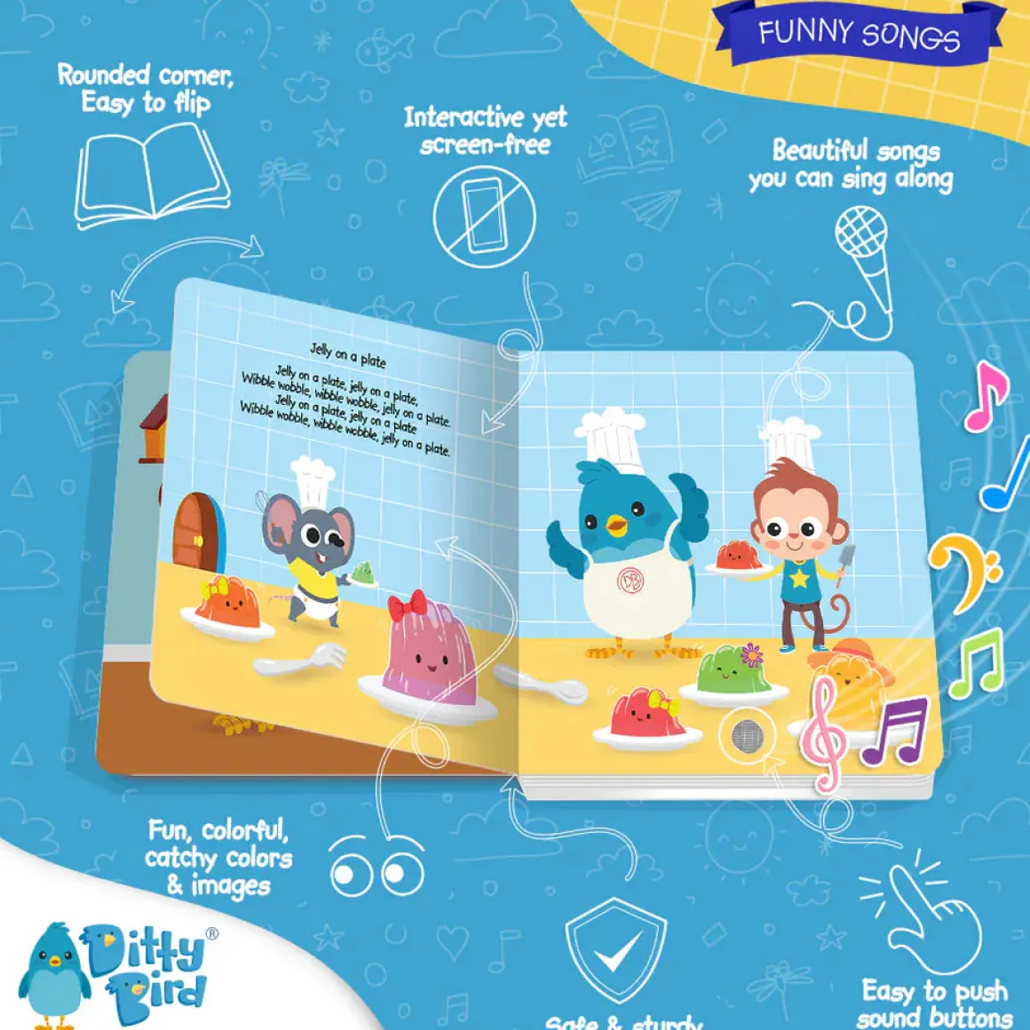 Ditty Bird Musical Books - Funny Songs