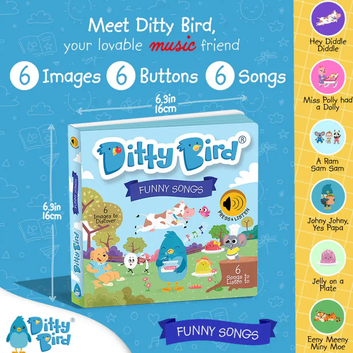 Ditty Bird Musical Books - Funny Songs