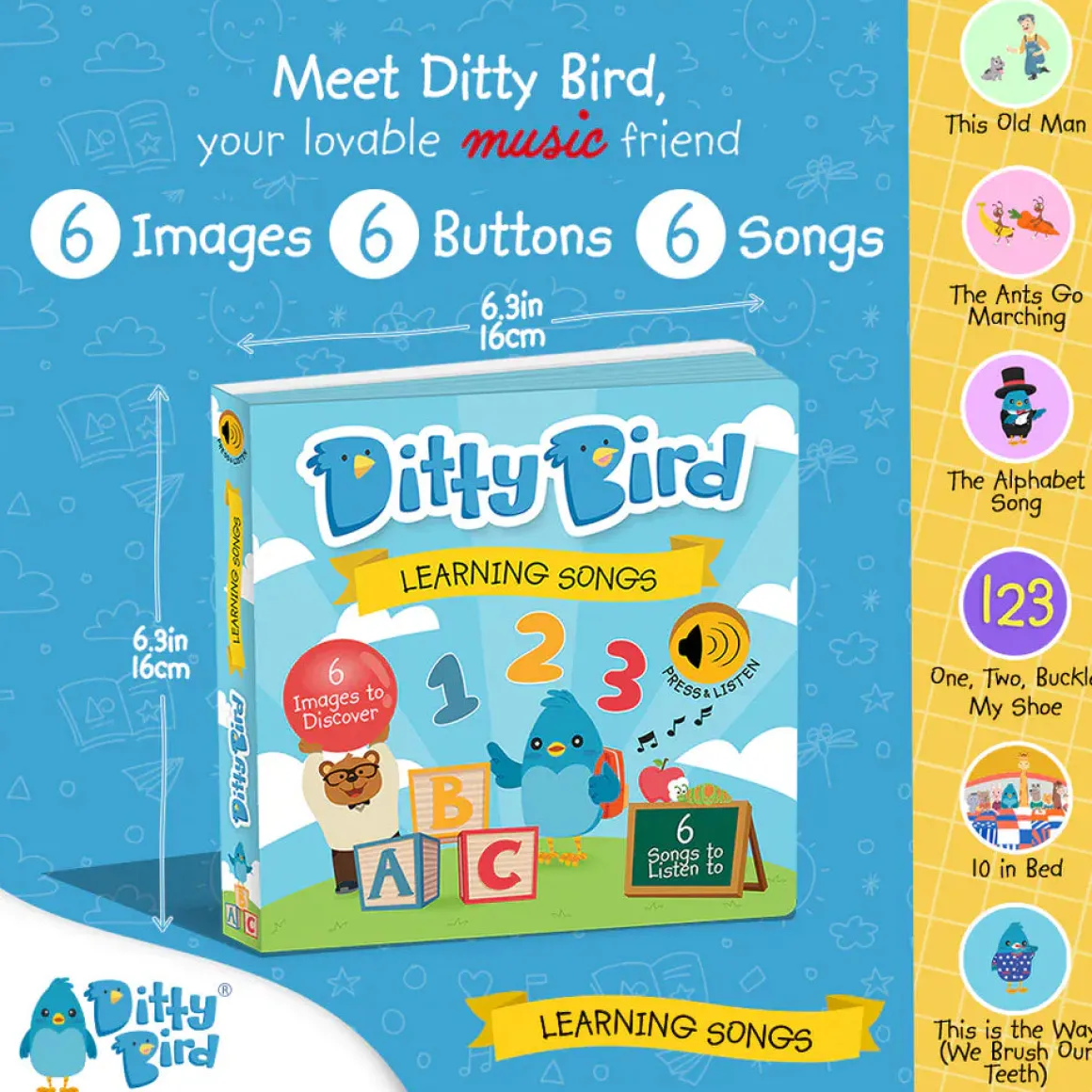 Ditty Bird Musical Books - Learning Songs