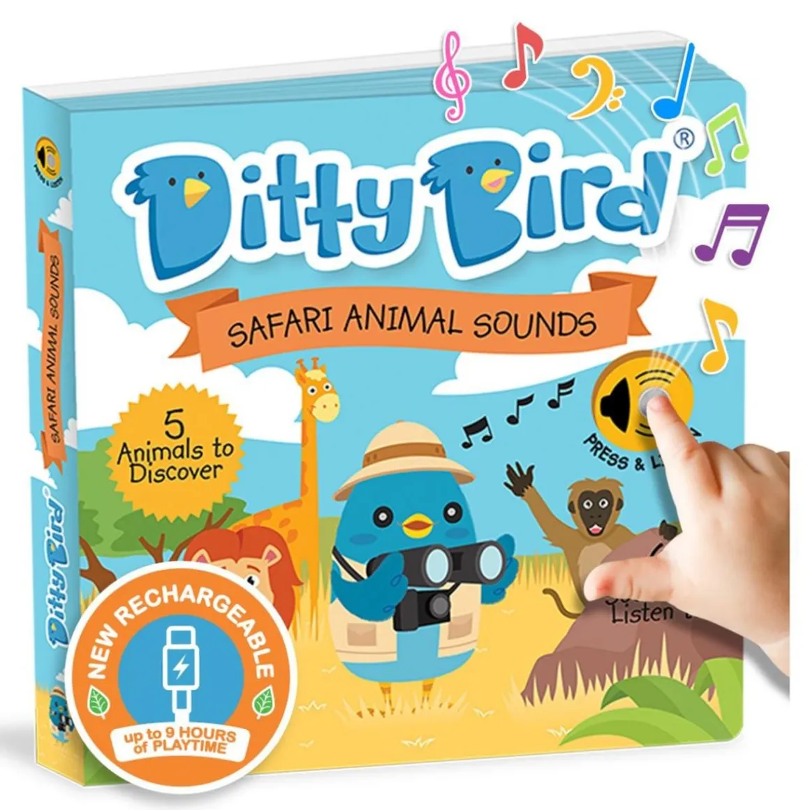 Ditty Bird Musical Books - Safari Animal Sounds