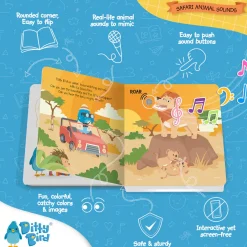 Ditty Bird Musical Books - Safari Animal Sounds