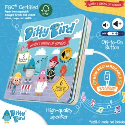 Ditty Bird Musical Books - When I Grow Up Songs