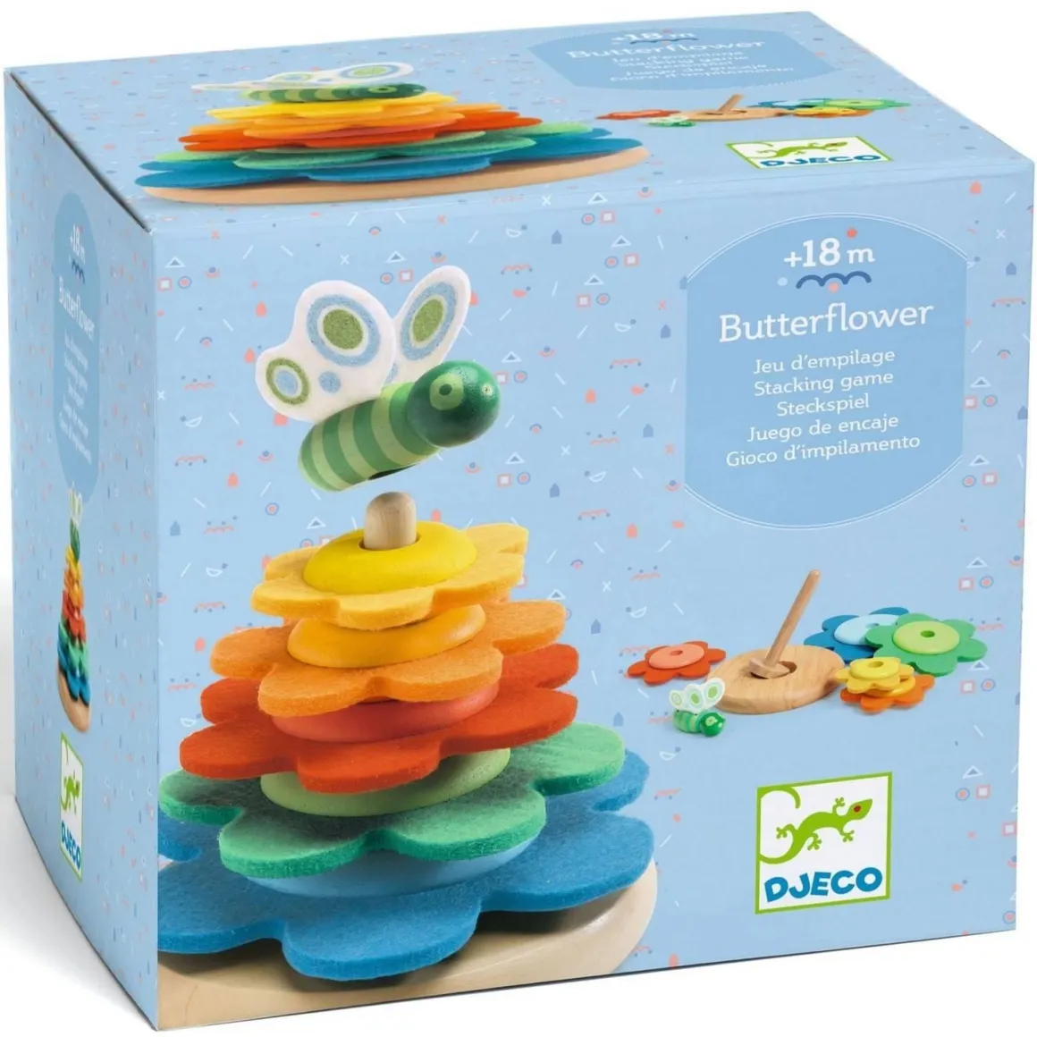 Djeco Butterflower Stacking Game
