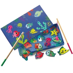 Djeco Colored Fish Magnetic Fishing Game
