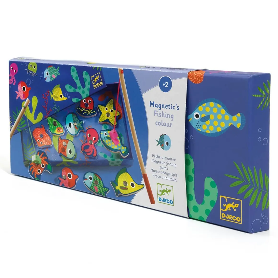 Djeco Colored Fish Magnetic Fishing Game