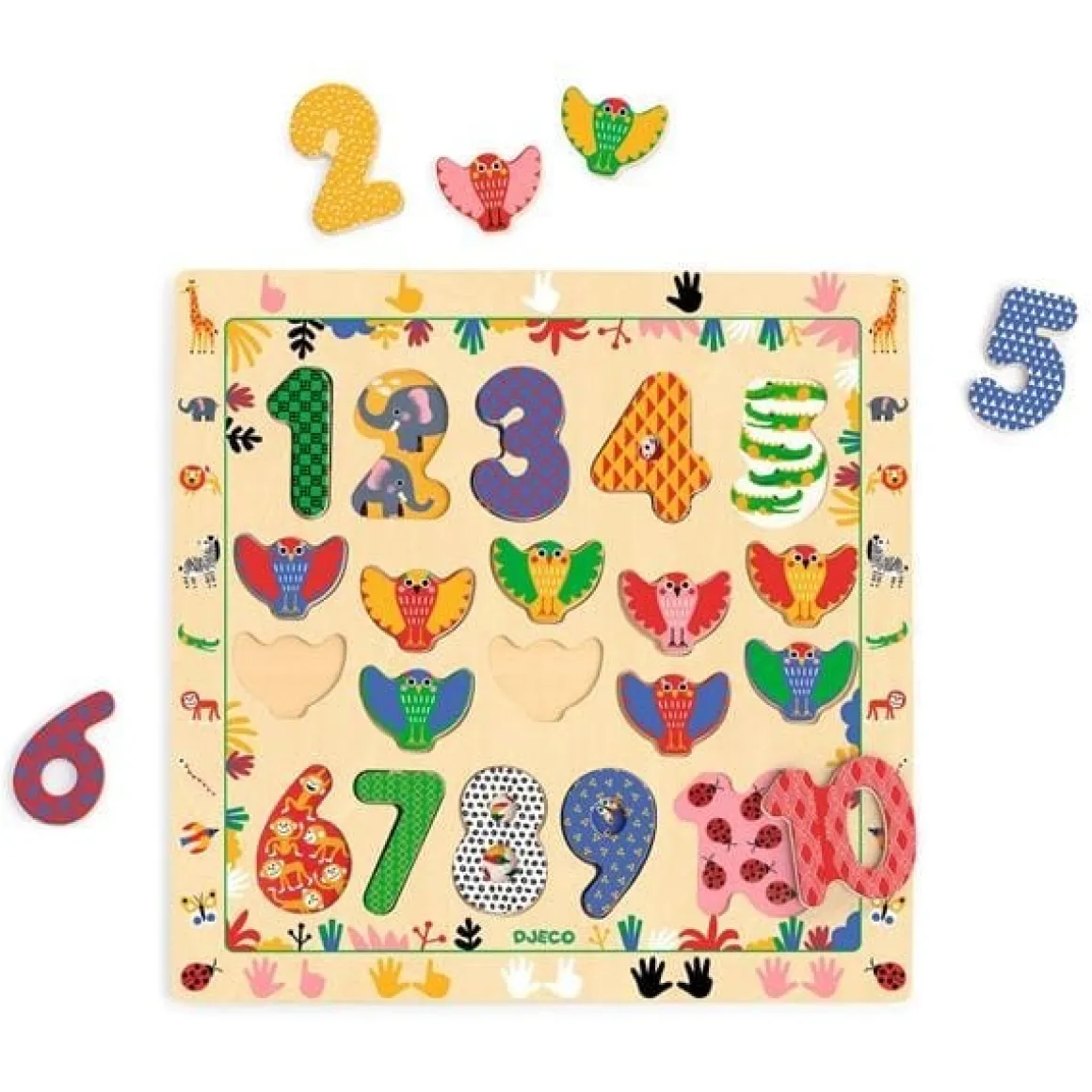 Djeco 1 to 10 Wooden Puzzle