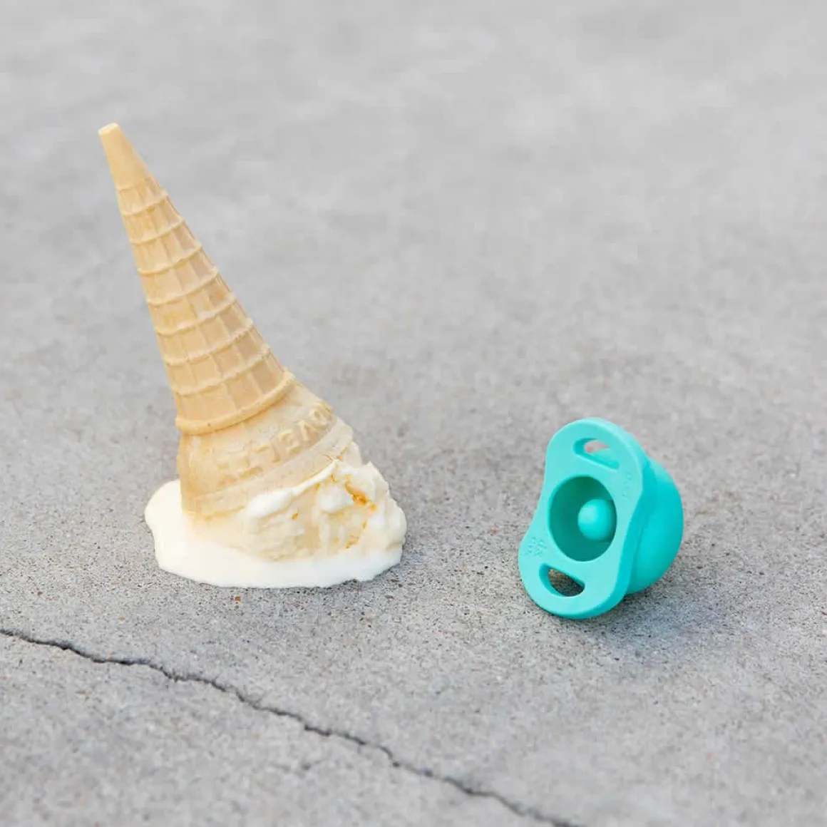 Doddle & Co. The Pop Pacifier, 2 Pack - Oh Happy Grey + In Teal Life
