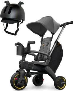 Doona Liki Trike S3 + Liki Helmet Bundle - Grey Hound / Black