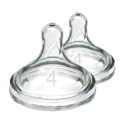 Dr. Brown's Natural Flow Wide-Neck Baby Bottle Silicone Nipple - Level 4, 2 Pack