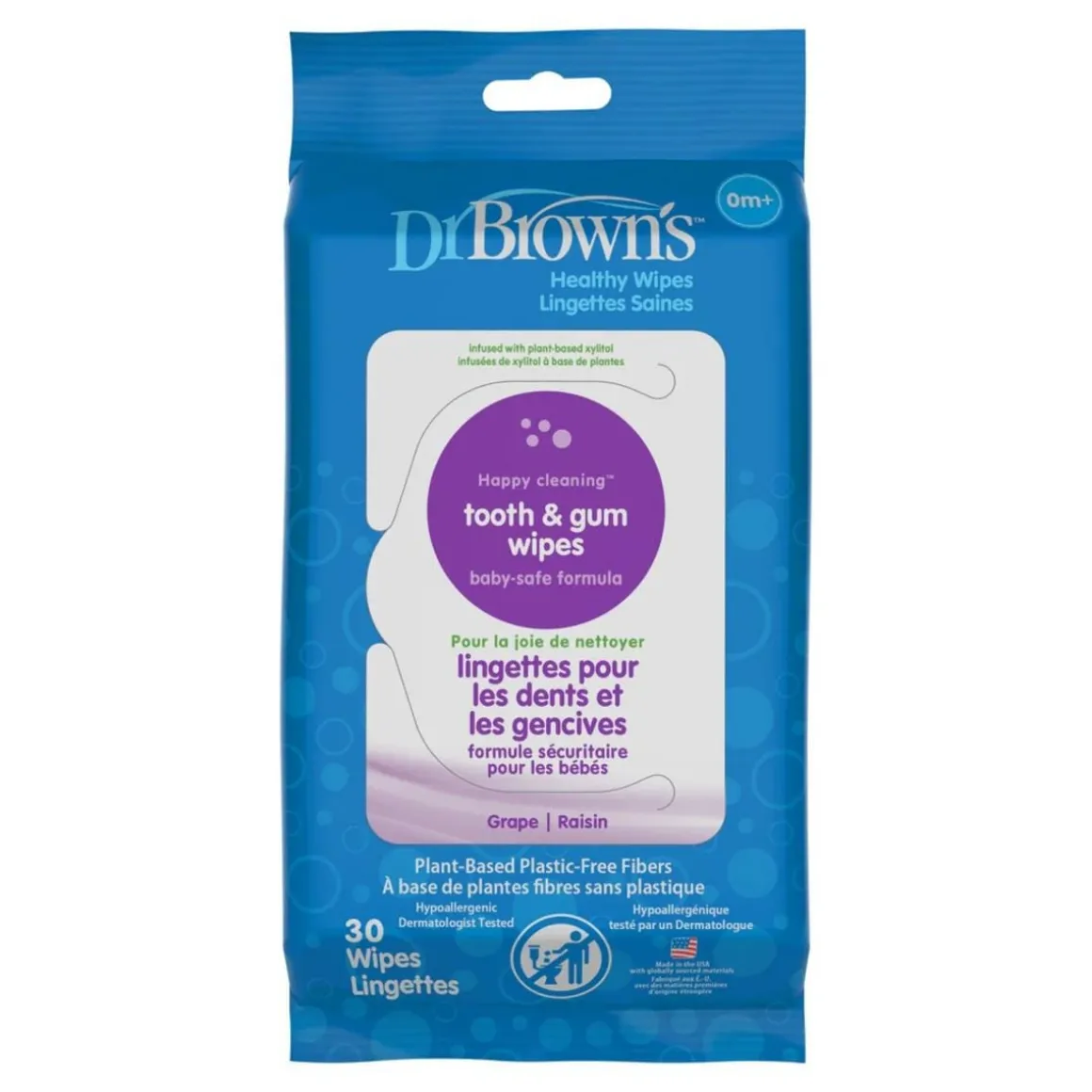 Dr. Brown's Tooth and Gum Wipes, 30-Count