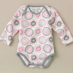 DwellStudio Zinnia Rose Long Sleeve Bodysuit 0-3 Mo.