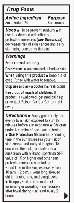 Earth Mama Baby Face Mineral Sunscreen Face Stick, SPF 40