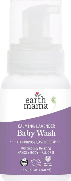 Earth Mama Calming Lavender Castile Baby Wash, 5.3 fl. oz.