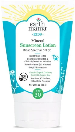 Earth Mama Kids Mineral Sunscreen Lotion SPF 30