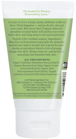 Earth Mama Organic Baby Face Nose & Cheek Balm, 2 fl. oz.